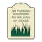 Signmission No Parking Driving or Walking on Grass Heavy-Gauge Aluminum Sign, 24" x 18", TG-1824-23626 A-DES-TG-1824-23626 - alternate 1